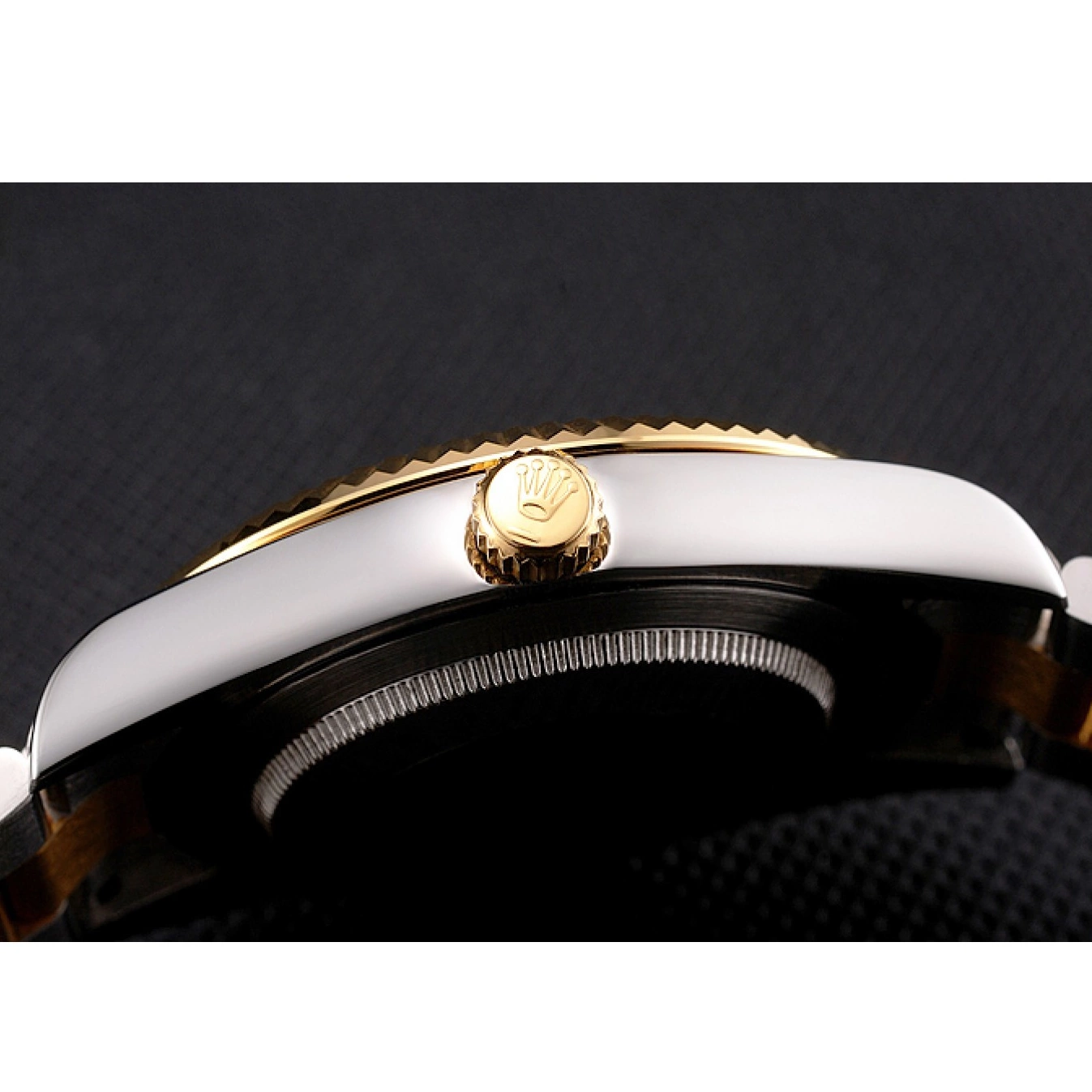 Rolex aaa copy Dial Two Bracelet Tone Swiss Stainless Case Rolex Gold White Datejust Steel 0520